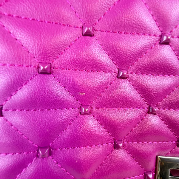 INC International Concepts Hot Pink Quilted Chain Shoulder Bag - Image 5