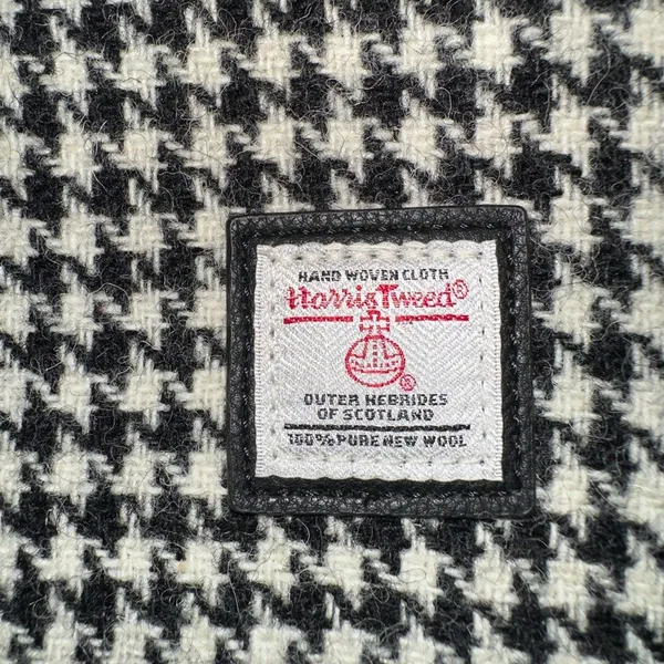 The Islander UK Harris Tweed Houndstooth Leather Backpack Satchel – NWT - Image 2