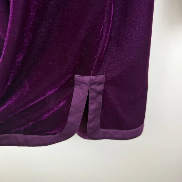 Soft Surroundings Velvet Tunic Top Sz‎ L/XL Purple Soft Comfy Royal Holiday Boho - Image 2