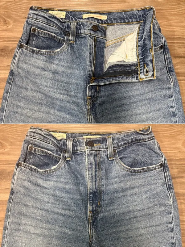 Levi’s Premium 70s High Slim Straight Jeans 27 Sonoma Case Medium Wash $108 - Image 3