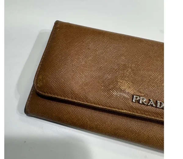 Prada Brown Leather wallet - Image 9