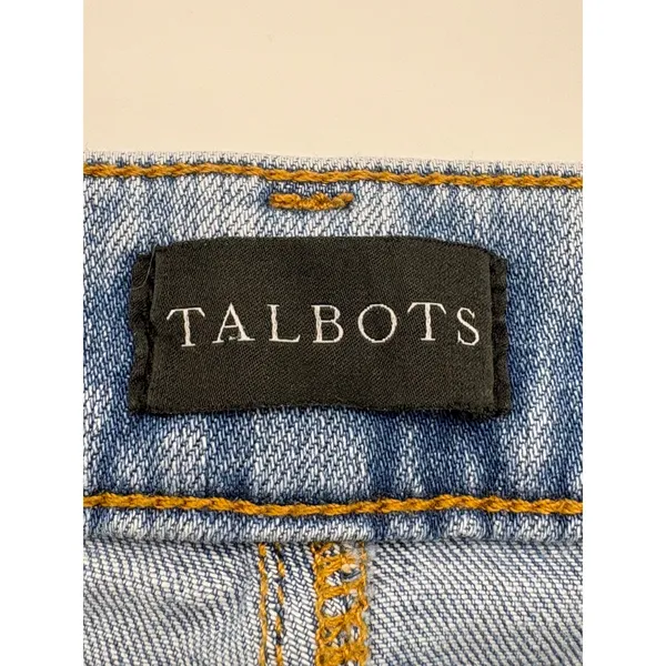 Talbots Wide Leg Crop Jean Womens‎ Size 8 Blue Montecito Wash Denim High Rise - Image 6
