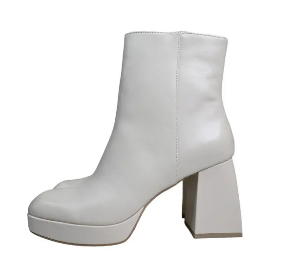 Dolce Vita Womens 10 Ulyses Platform Bootie in Ivory Leather NEW - Image 5