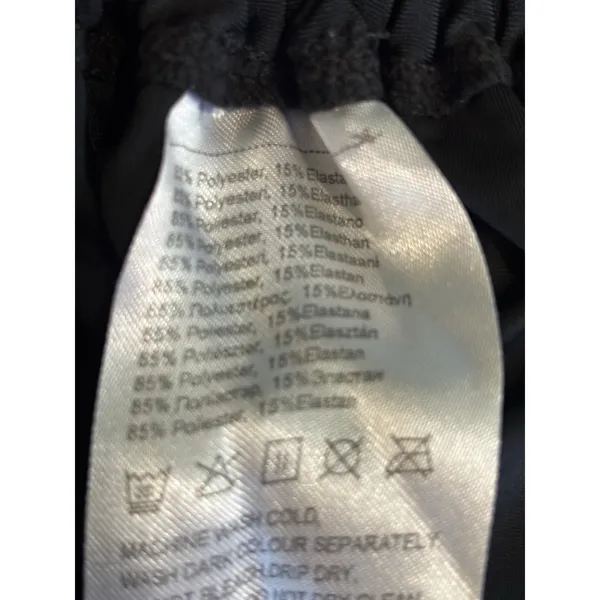 Athletic 1/4 Zip Activewear Top Tie Sides Size M‎ Black Thumb Holes - Image 8