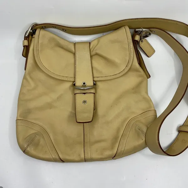Coach Medium Tan Leather Crossbody Bag - Image 8