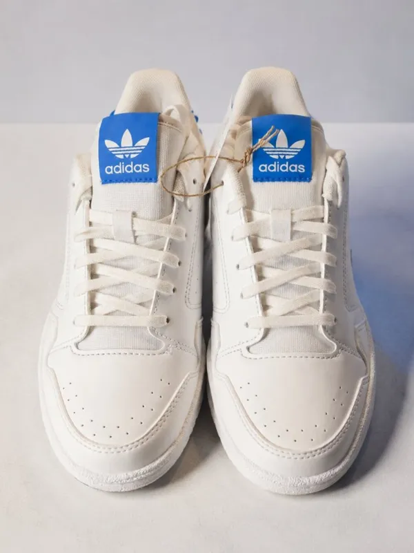 Adidas NY 90 J Women’s 6.5 Youth 5 White Blue Trefoil Sneakers New in Box - Image 4