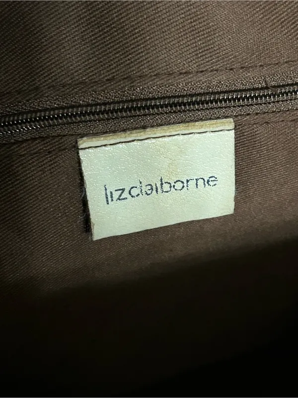 Liz Claiborne Women’s Taupe Textured Hobo Shoulder Bag Purse - Image 13