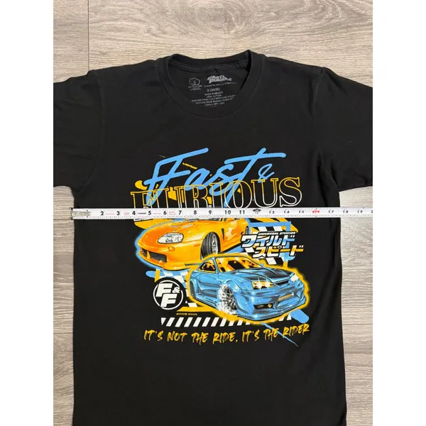 Fast & Furious Graphic Women T-Shirt S Black Toyota Supra Nissan Skyline Racing - Image 6