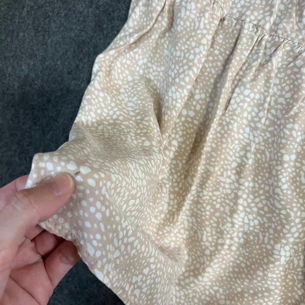 Japana Women Tan Pebble Print Tiered Maxi Skirt Elastic Waist L Cottagecore - Image 6