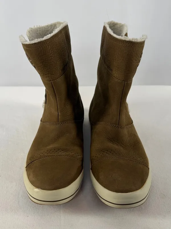 Helly Hansen‎ Waterpoof Leather Shearling Winter Pull On Boots in Brown Size 5.5 - Image 3
