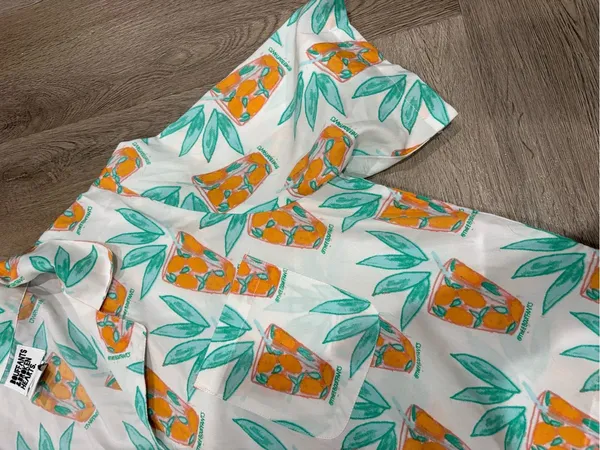 Bouffants and Broken Hearts Tropical Cocktail Pajama Set Size M - Image 5