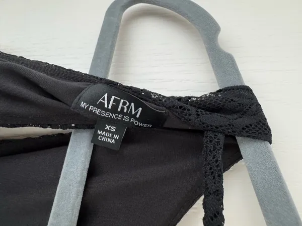 AFRM Batya Asymmetric Knotted Lace Boatneck Tank Top - Image 5