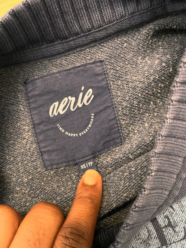 Aerie checked out crewneck sweater size XS - Image 3