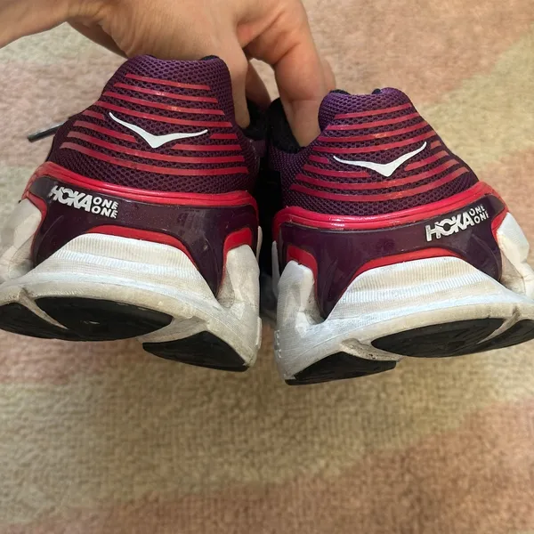 Hoka One One Vanquish 3‎ Grape Juice Virtual Pink Running Shoes Cushion Sporty - Image 4