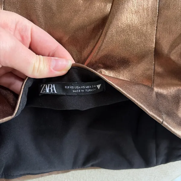 Zara brown metallic corset top - Image 3