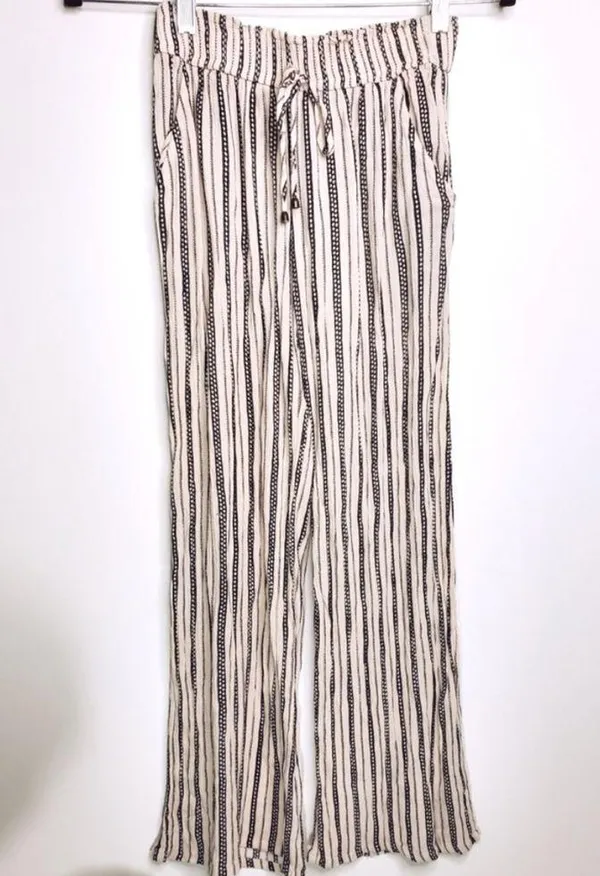 Joe B by Joe Benbasset Striped Linen Casual Pants Size M - Image 2