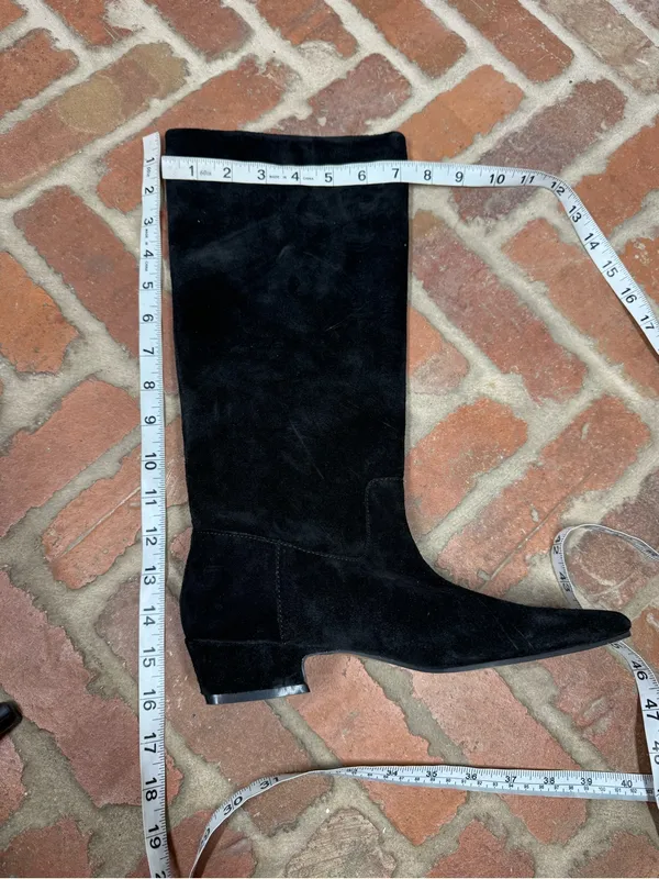Steve Madden Dantelle Boots Size 6 Black Suede Knee‑High Square Toe fall winter - Image 5