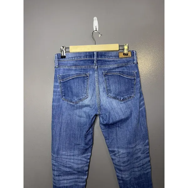 Express Legging Mid Rise Jeans Womens 6R Medium Wash Blue Jegging Stretch Denim - Image 5