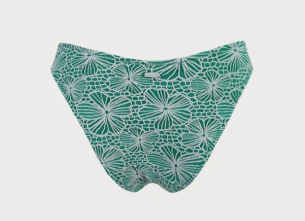 Berlook Green Floral Jacquard U-Ring Bikini Top and bottom 57 - Image 10