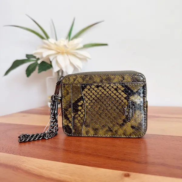 NWT Coach Snake Print Zip‎ Card Case - Image 3