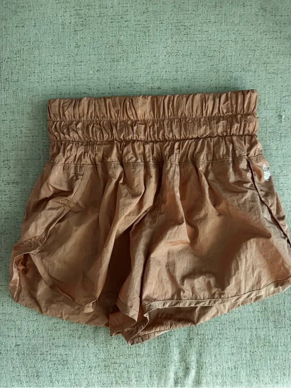 Free People Movement Size M Burnt Orange The Way Home High Rise Athletic Shorts - Image 5