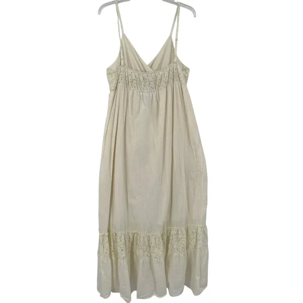 Anna Kaci Milkmaid Maxi Dress Sz XL Boho Cottagecore Lace Tiered Beach Wedding - Image 8