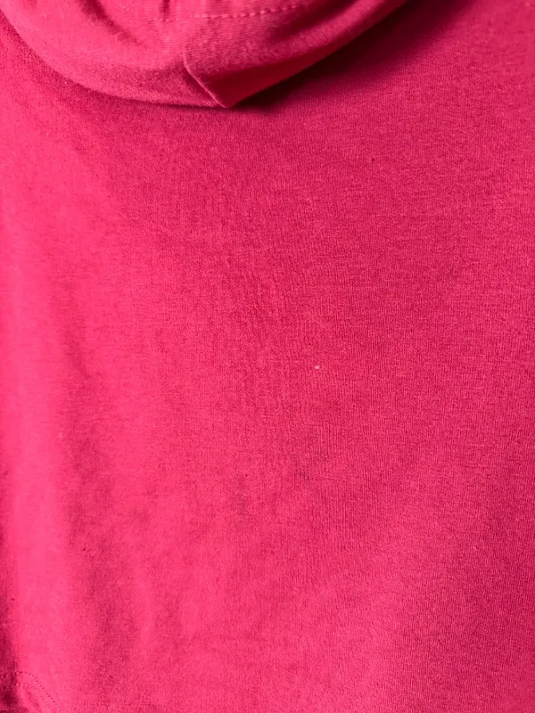 Unbranded Cropped Oversized Thin Hoodie Maroon Burgundy Size Medium - Image 5