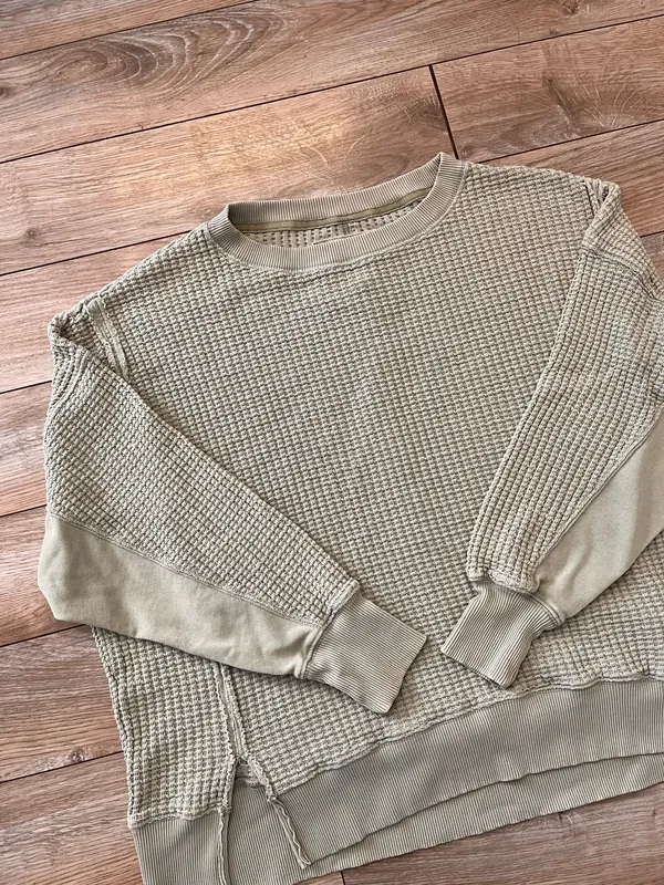 American eagle waffle knit long sleeve top - Image 2