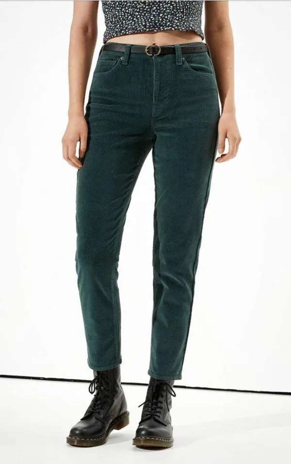 American Eagle Green Corduroy Pants - Image 2