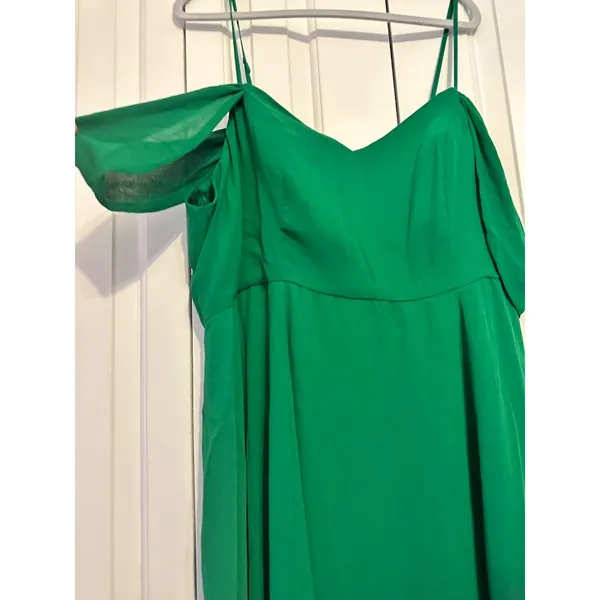 ModCloth‎ Maxi Dress Cold Shoulder Emerald Green Formal Gown NWT Romantic 26 - Image 3