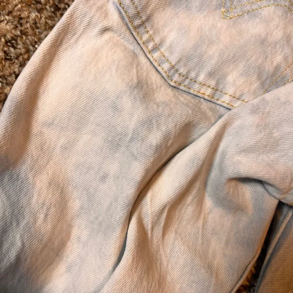 Levi's Premium 501S Jeans Bleach Wash‎ Denim Button Fly Womens Size 24 - Image 10