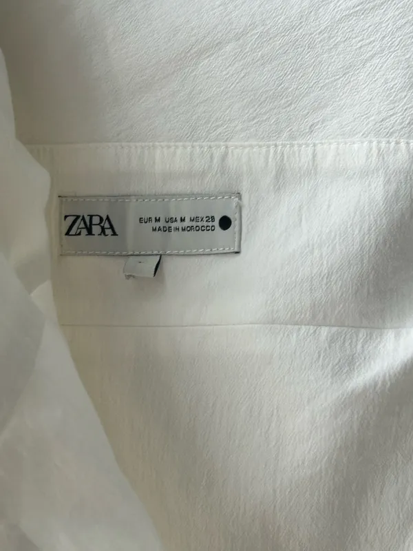 Zara White Draped Asymmetric Bodycon Mini One Open Shoulder Dress - Image 4