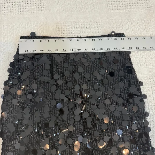 Kate Kasin medium sequin stretch mini skirt bodycon SK 2814 - Image 3
