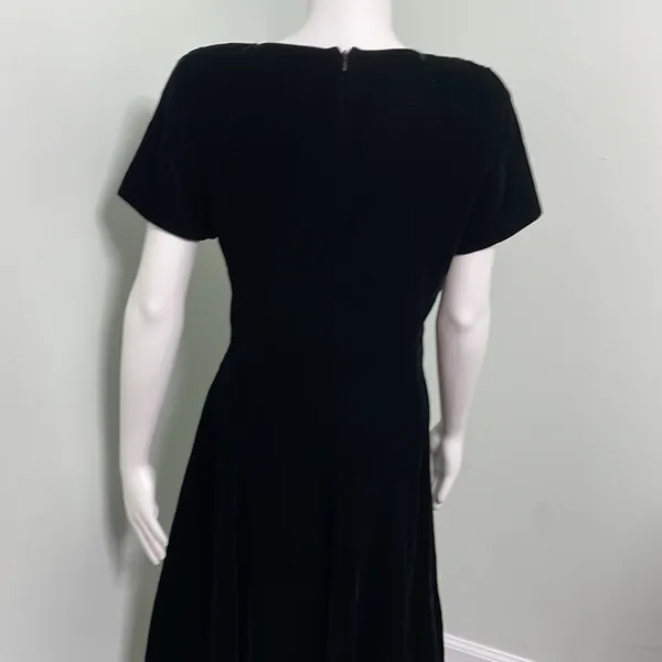 Santa Fe By Jim Tremblay Vintage Black Velvet Dress - Image 6