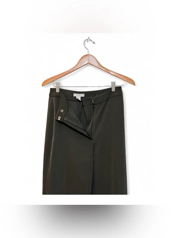 H&M Women’s High-Waisted Wide-Leg Crepe Trousers Size 4 - Image 8