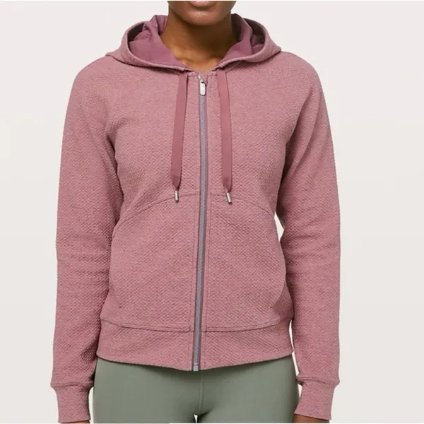 Lululemon Catch‎ a Moment Zip Hoodie Sweatshirt in Heathered So Merlot Size 2 - Image 3