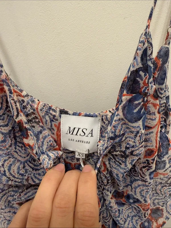 MISA LA Floral Print Ruched Midi Dress NWT - Image 4