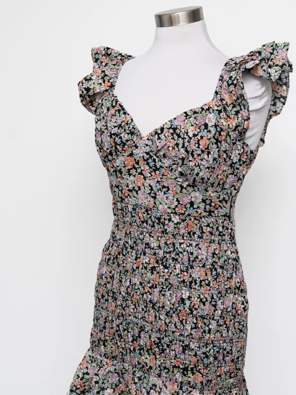 Free the Roses - Floral Smocked Mini Dress‎ - Image 6