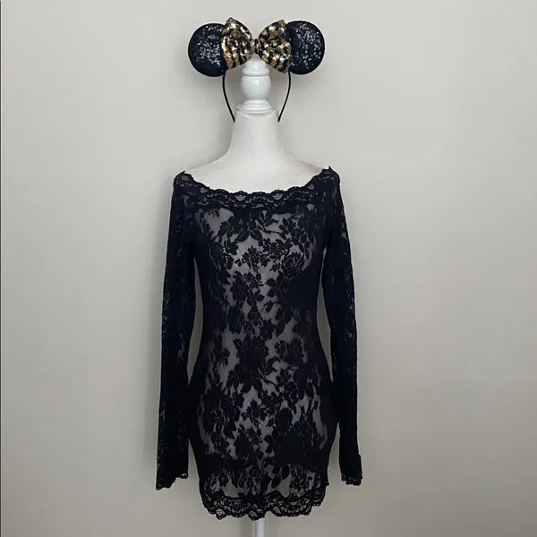 Victoria's Secret vintage Y2K Black Lace mini bodycon dress - Image 8