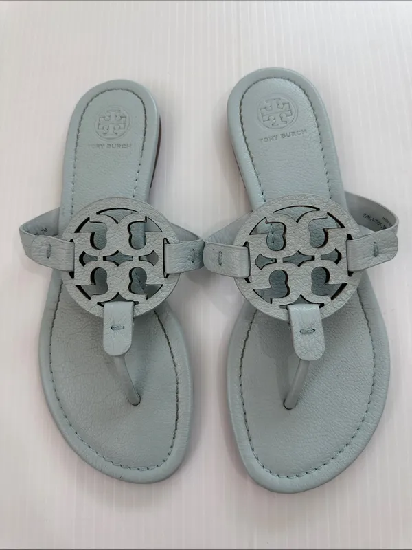 Tory Burch Miller Sandals Seltzer Blue, 7 - Image 3