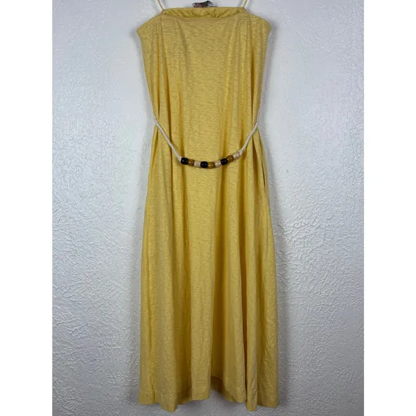 Free People Beach Peyton Maxi Strapless Tube Dress Yellow NWOT Size XS - Image 4