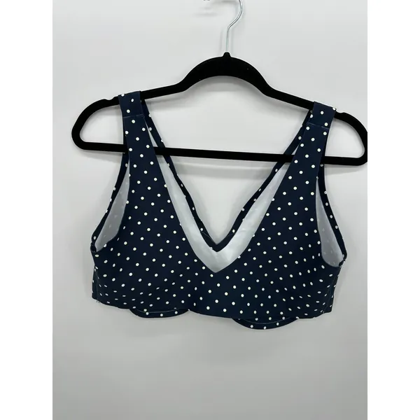 Parade C3 Invisible Wireless Bra Navy Blue Polka Dot Women‎ 38DD Bralette CO2 - Image 2