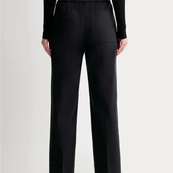 Everlane Black Wide-Leg Elastic Waist Pants Comfort 10 - Image 3
