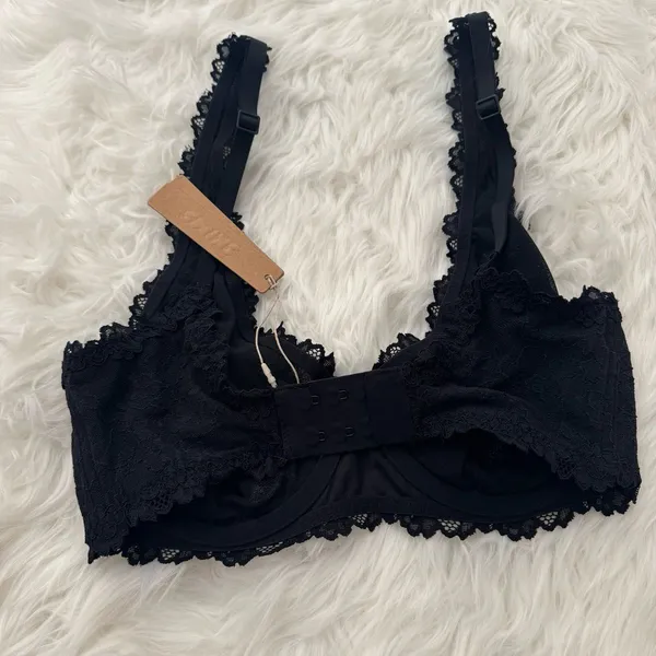 Skims Stretch Lace Unlined Full Coverage Bra Onyx Size 32C - Image 6