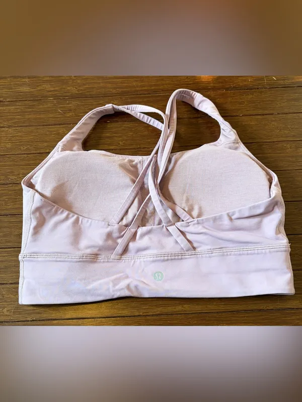 Lululemon Energy Longline Bra Medium Support Lavender color Women's Size 10 - Image 2