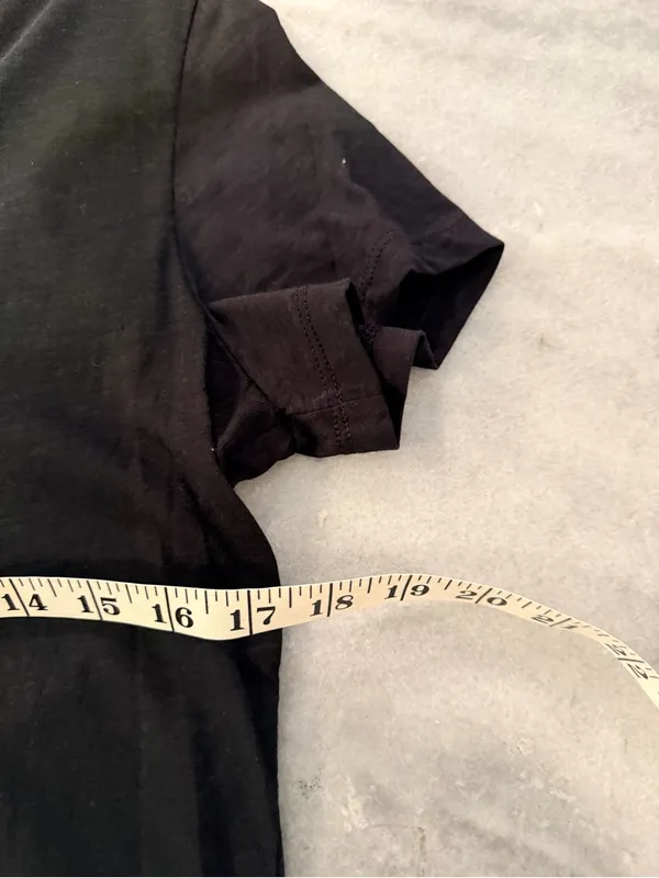 NWOT Madewell Size M Black V Neck Short Sleeve Slub Cotton Tee Shirt - Image 6