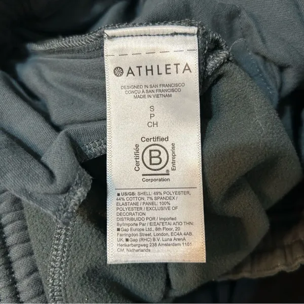 Athleta Triumph Hybrid Wide Leg Crop Pants Granite Blue Size Small Lounge Casual - Image 8