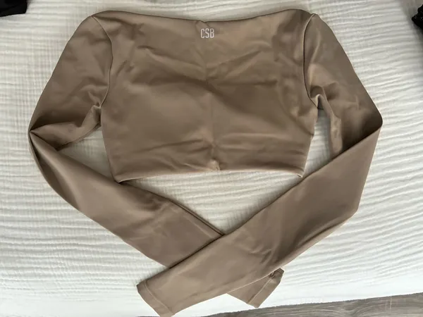 Csb Luna Crop Top Long Sleeve Sierra Nude Modal - Image 2