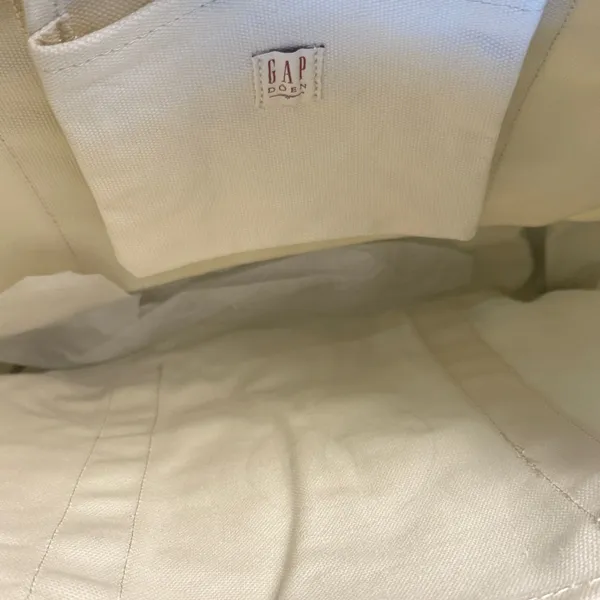 NWT Gap X DOEN Logo Tote Bag Smooth Cotton Canvas With Straps - Image 8