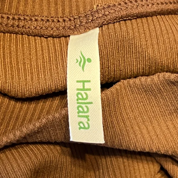 1297 |‎ NWT Halara Ribbed Mock Neck Long Sleeve Bodysuit Brown Womens XS - Image 5